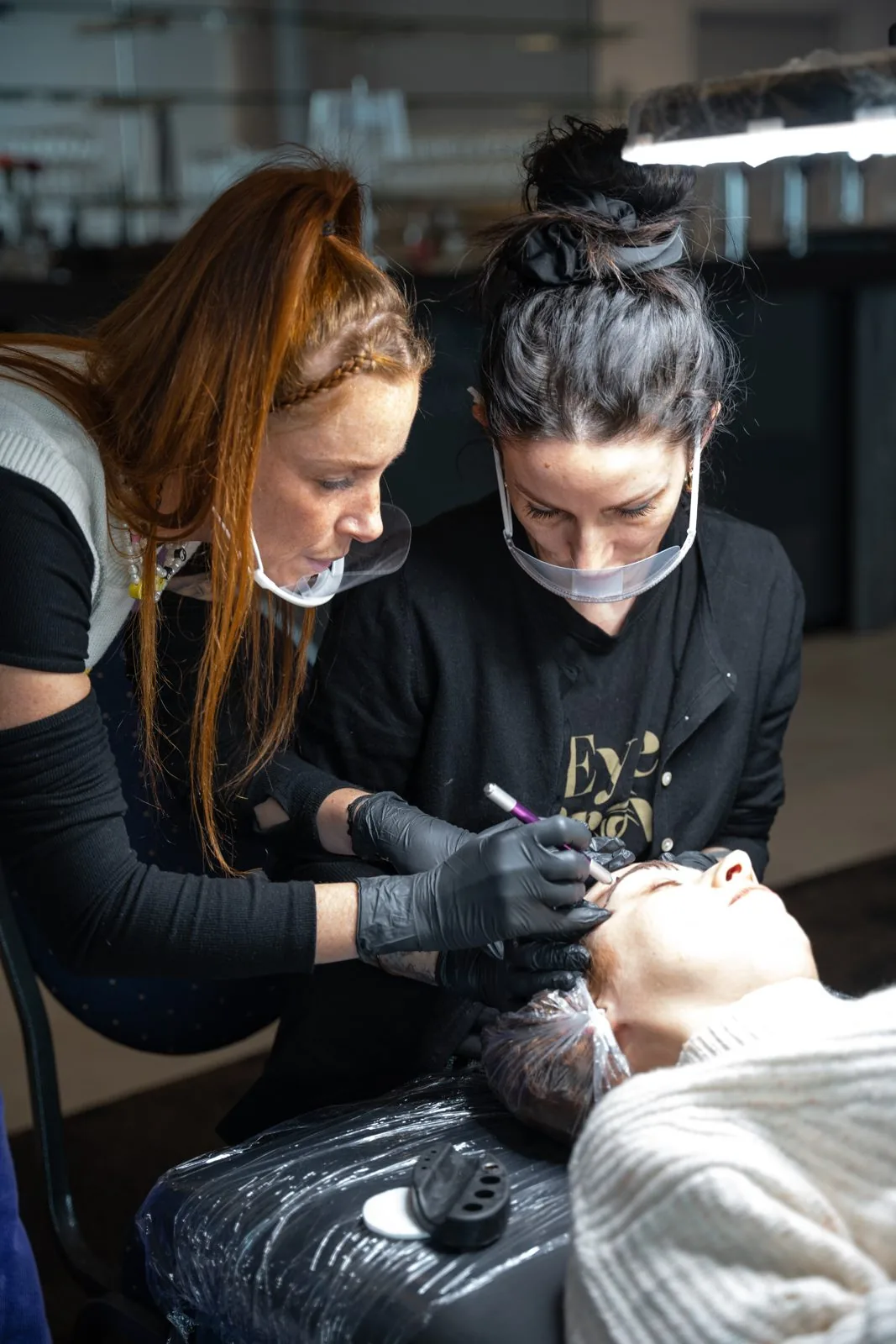 Pigmentation sur modèle pendant la formation